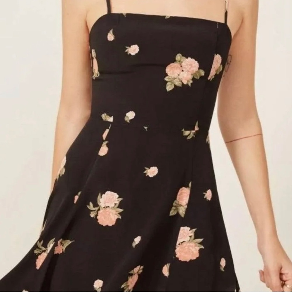 Reformation Aphrodite Roses print MIDI dress